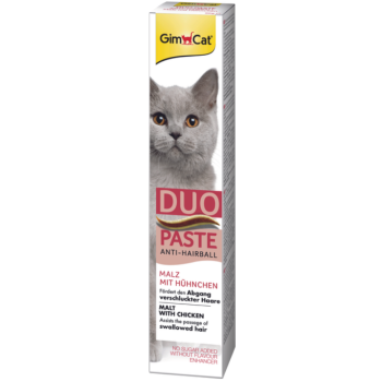 GimCat Anti‑Hairball Duo Паста для кошек (солод и курица) 50 г