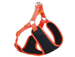 Nobby Шлейка для собак Black Mesh Reflect S 1х41-46х42 см оранжевая