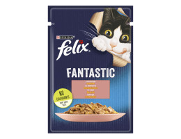 Felix Fantastic Вологий корм для котів Лосось в желе 85 г