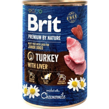 Brit Premium Консерва для собак Индейка и печень 400 г