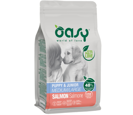 Oasy Сухий корм для цуценят Oap Medium/Large Breed Лосось 2,5 кг