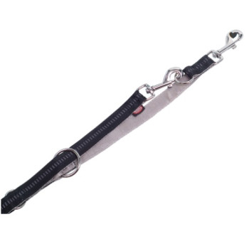 Nobby Поводок-перестежка для собак Soft Grip M-L 2х200 см черный