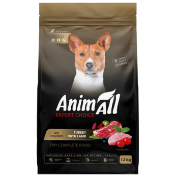 AnimAll Dog Сухий корм для собак середніх порід Індичка та ягня 12 кг