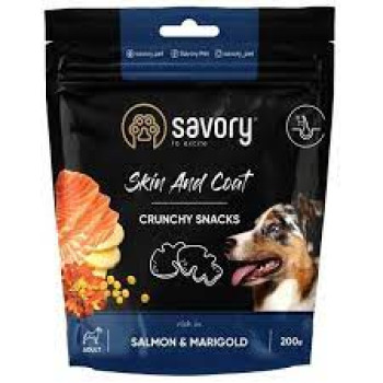 Savory Лакомства для собак Лосось и чернобрывцы 200 г
