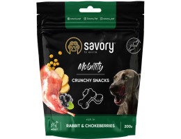 Savory Ласощі для собак Кролик та чорноплідна горобина 200 г