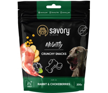 Savory Лакомства для собак Кролик и черноплодная рябина 200 г