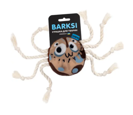 Barksi Игрушка для собак мягкий Паук с пищалкой