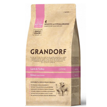 Grandorf Сухой корм для котят Ягненок с индейкой 400 г