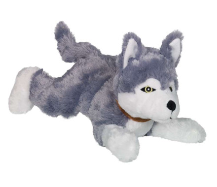 Nobby toy for dogs plush toy Dog Haski 35 cm gray-white