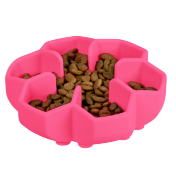 Waudog Silicone Миска для медленного кормления 450 мл розовая
