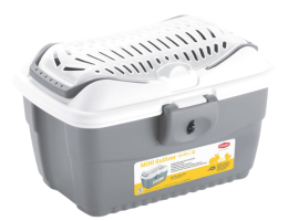 Stefanplast Переноска для животных Mini Gulliver пластик 40х30х24 см серая