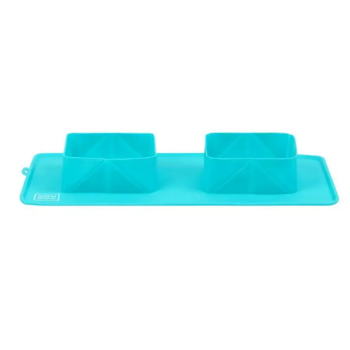 Waudog Silicone Миска складная 38,5х23х5 см голубая
