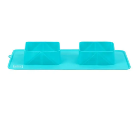 Waudog Silicone Миска складная 38,5х23х5 см голубая