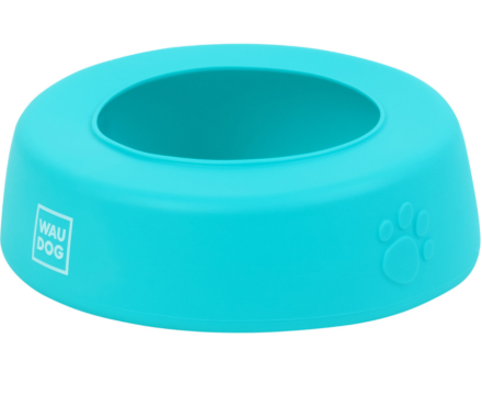 Waudog Silicone Миска-непроливайка для собак 1 л голубая