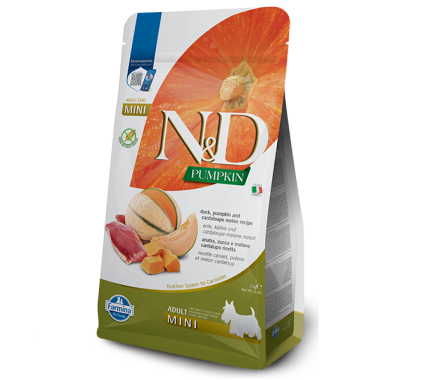 Farmina N&D Grain Free Adult Mini Сухой корм для собак Тыква, Утка и дыня 2 кг