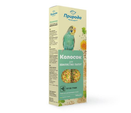 Природа Колосок для попугаев Луговые травы 140 г