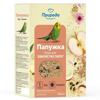 Природа Корм для птиц Попугай Йод + Эхинацея 500 г