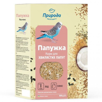Природа Корм для птиц Попугай Йод + Кокос 500 г