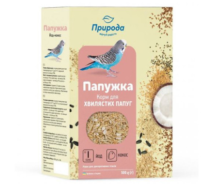 Природа Корм для птиц Попугай Йод + Кокос 500 г