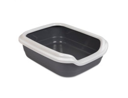 Природа Туалет для котів з бортиком Comfort 30x41x13,5 см пластик сірий
