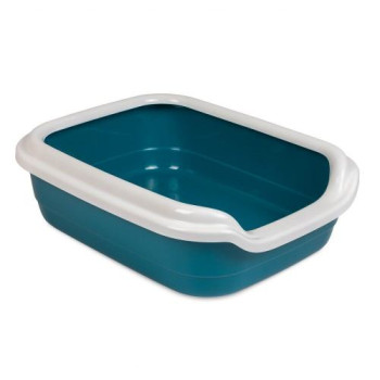 Природа Туалет для котов с бортиком Comfort 30х41х13,5 см пластик синий