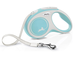 Flexi New Comfort Рулетка-поводок для собак лента XS 3 м голубая