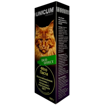 Unicum Premium DUO Фитопаста для кошек и котят Мультивитамин + ЖКТ 100 г