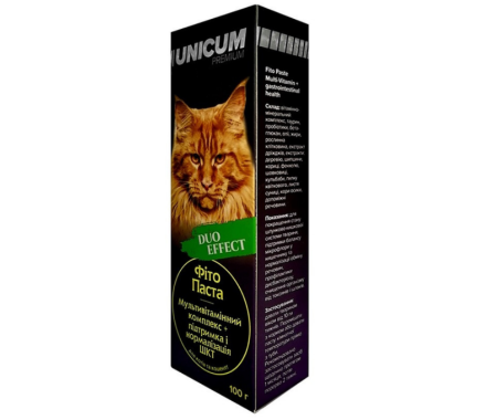 Unicum Premium DUO Фитопаста для кошек и котят Мультивитамин + ЖКТ 100 г