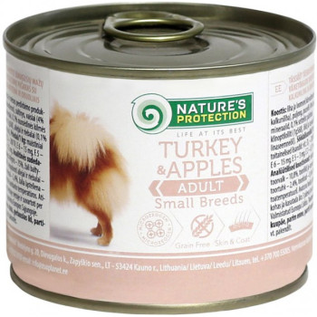 Nature\'s Protection Консерва для собак Small breed Индейка и Яблоко 200 г