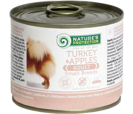 Nature\'s Protection Консерва для собак Small breed Индейка и Яблоко 200 г