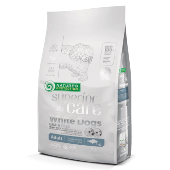 Nature\'s Protection Сухой корм для собак White Dogs Small and Mini Breeds Рыба 1,5 кг
