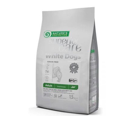 Nature\'s Protection Сухой корм для собак White Dogs Small and Mini Breeds С белком насекомых 1,5 кг
