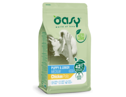 Oasy Сухий корм для цуценят Lifestage Puppy&Junior Medium Курка 3 кг