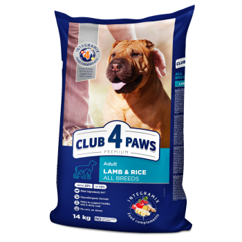 C4P Premium All Breed Сухой корм для собак Ягнёнок и рис 14 кг