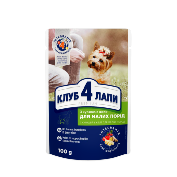 C4P Premium Small Breed Влажный корм для собак Курица в желе 100 г