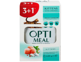 Optimeal Набор Влажный корм для котят Курица 3+1 340 г