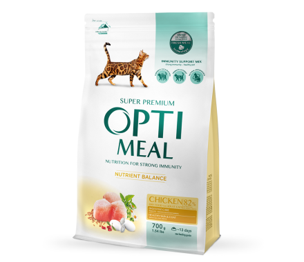 Optimeal Сухой корм для котов Курица 700 г