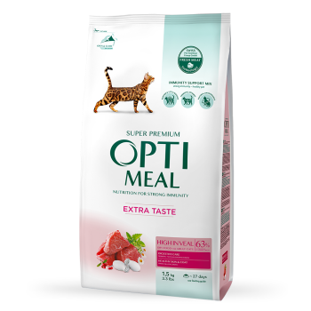 Optimeal Сухой корм для котов Телятина 1,5 кг