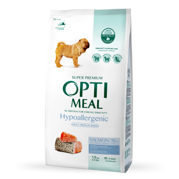 Optimeal Medium Breed Hypoallergenic Сухий корм для собак Лосось 4 кг
