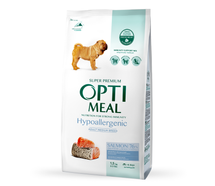 Optimeal Medium Breed Hypoallergenic Сухий корм для собак Лосось 4 кг