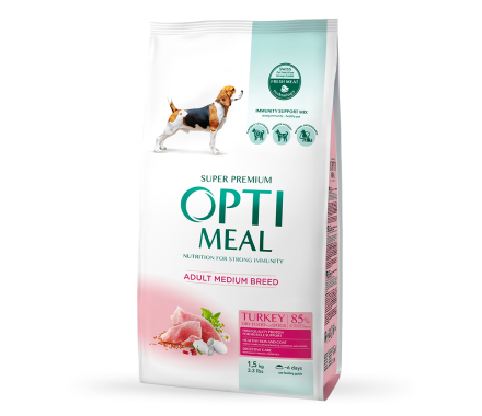Optimeal Medium Breed Сухий корм для собак Індичка 1,5 кг