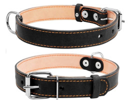 COLLAR Нашийник подвійний Ш 25 мм Д 38-50 см чорний