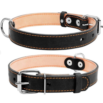 COLLAR Ошейник двойной Ш 25 мм Д 38-50 см черный