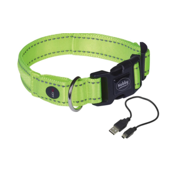 Nobby Нашийник для собак USB Flash mesh XS-S 2х28-38 см жовтий