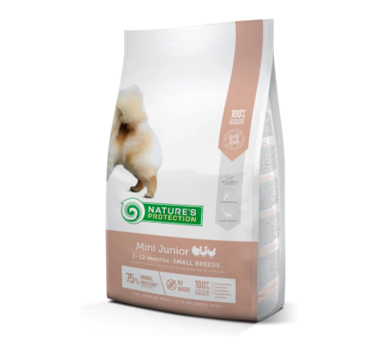Nature\'s Protection Сухой корм для щенков Mini Junior Small Breeds Птица 2 кг