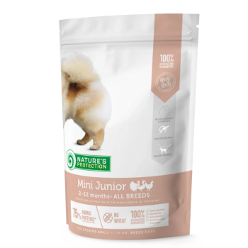 Nature\'s Protection Сухой корм для щенков Mini Junior Small Breeds Птица 500 г