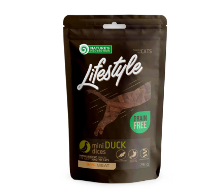 Nature\'s Protection Лакомства для кошек Lifestyle Snacks Кусочки Утка 75 г