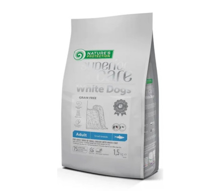 Nature\'s Protection Сухой корм для собак White Dogs Small and Mini Breeds Сельдь 1,5 кг