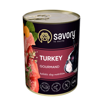 Savory Консерва для собак Индейка 400 г