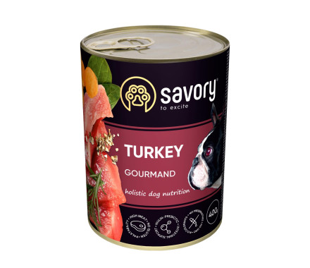 Savory Консерва для собак Индейка 400 г